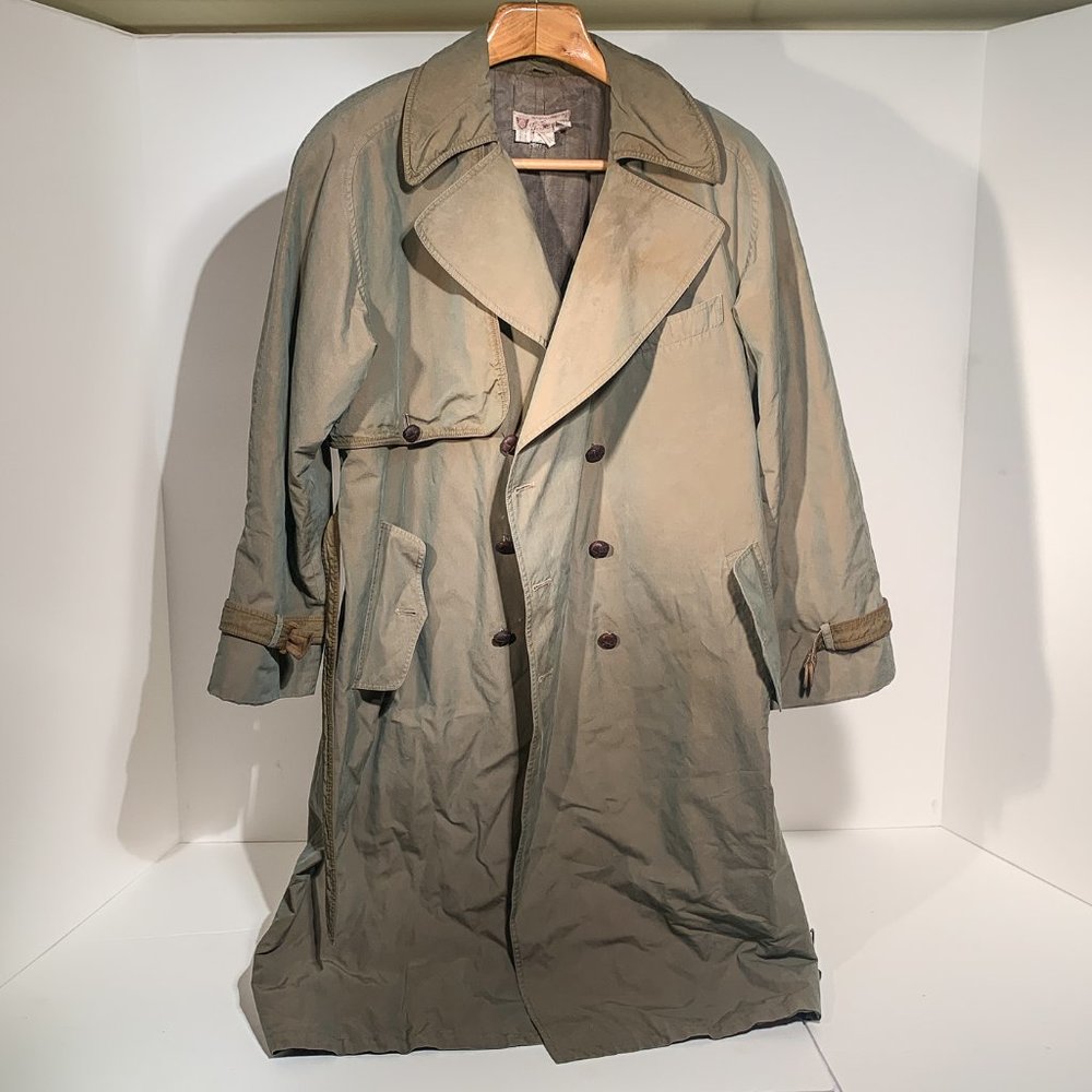 Vintage Gucci Over coat leather trim